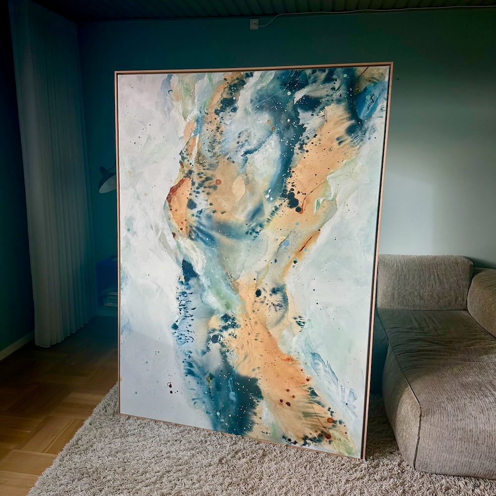 Soft #7 - 130x180 cm - i egetræsramme