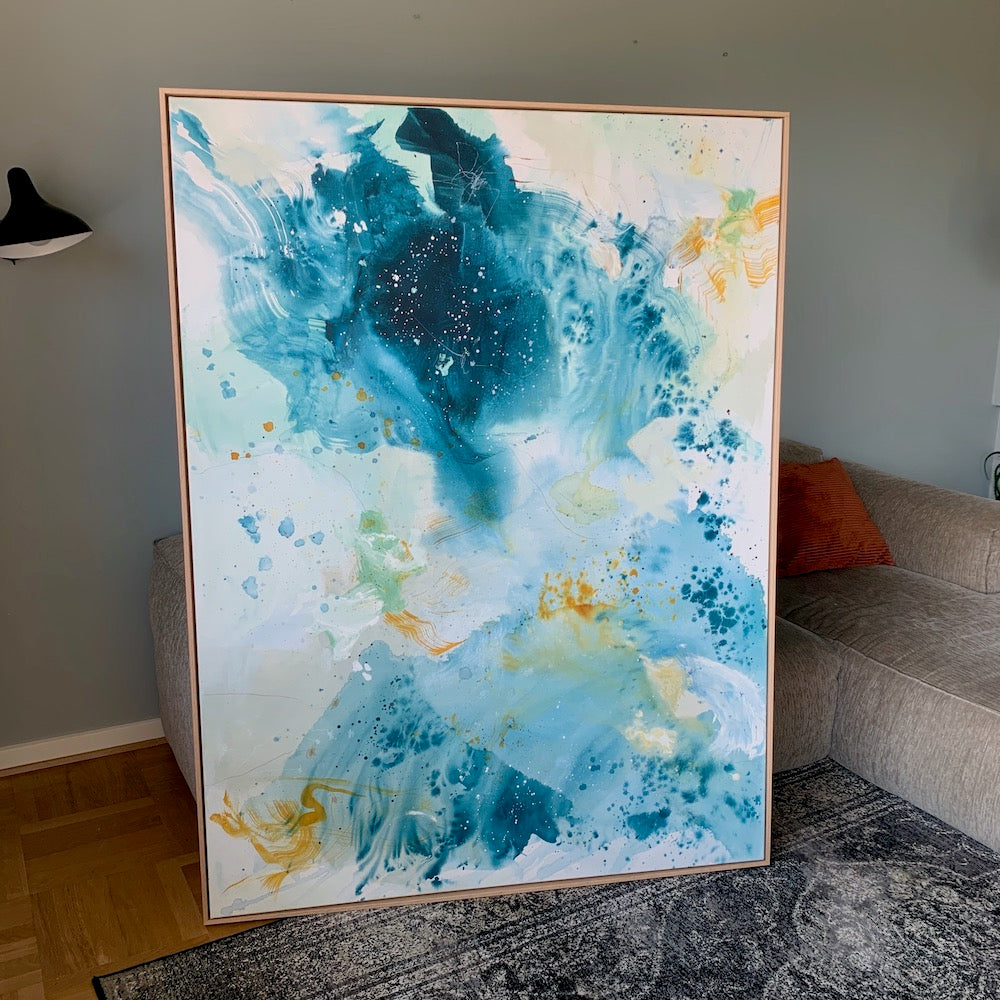 Fly - 120x150 cm - i egetræsramme