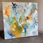 To new beginnigs - 150x150 cm (m. egetræsramme)
