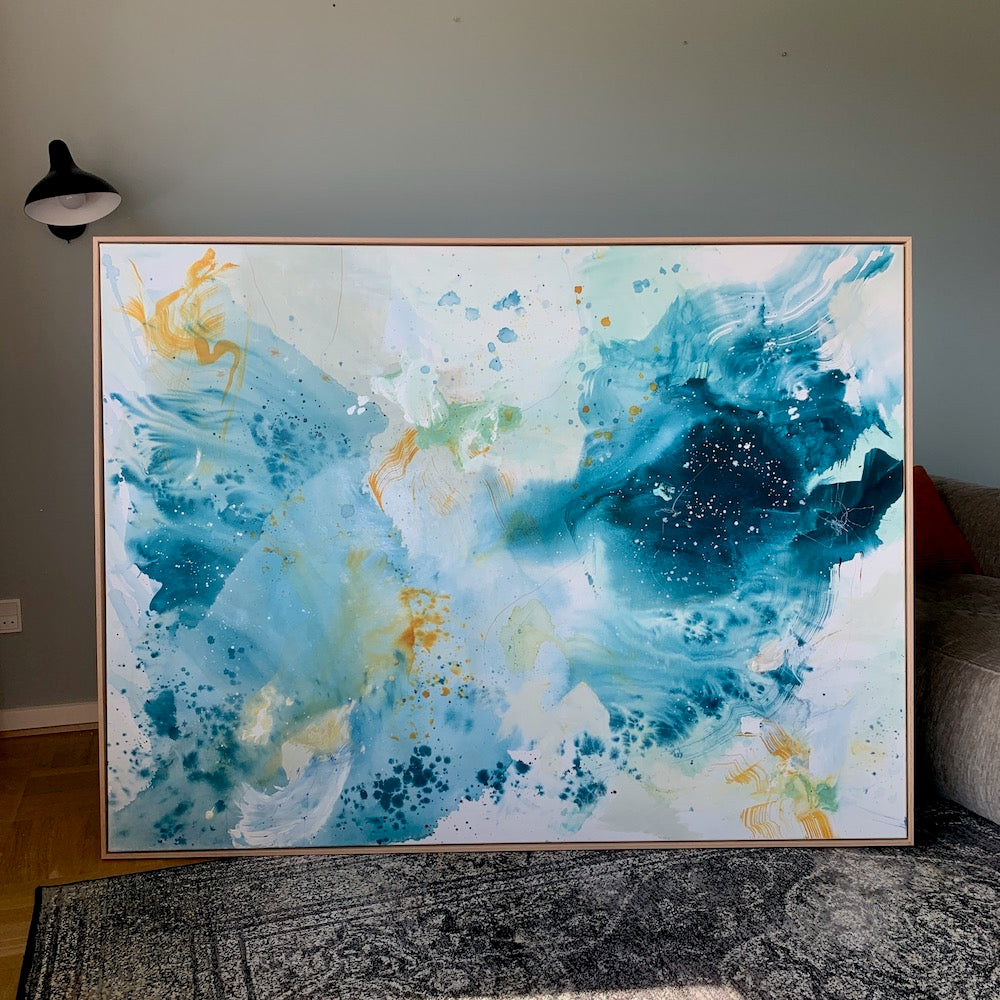 Fly - 120x150 cm - i egetræsramme