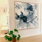 Monochrome #1 - 150x150 cm - med egetræsramme