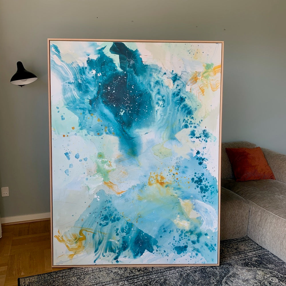 Fly - 120x150 cm - i egetræsramme