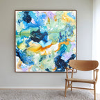 Panorama #1, i egetræsramme (140x140 cm)