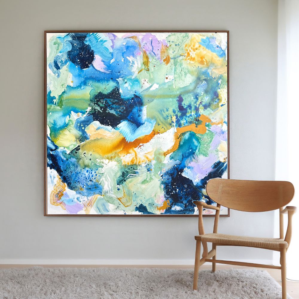 Panorama #1, i egetræsramme (140x140 cm)