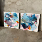 In process #1 og #2 - 50x50 cm (to malerier)
