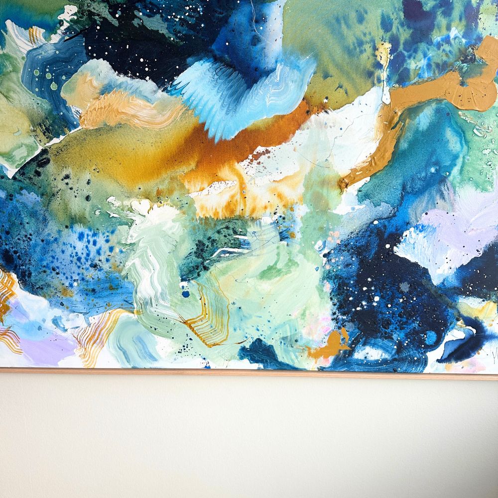 Panorama #1, i egetræsramme (140x140 cm)