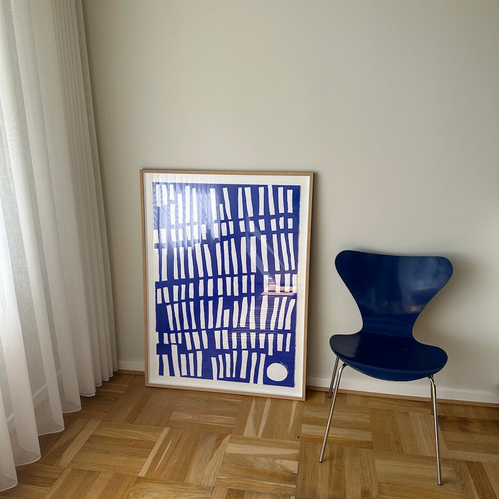 Ultramarine #2 - 111x83 cm - i egetræsramme