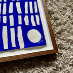 Ultramarine #17 - originalt papirværk - 38,5 x 30 cm - Røget egetræsramme/ART-glas