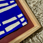 Ultramarine #16 - originalt værk i egetræsramme/ART-glas - 38,5 x 30 cm
